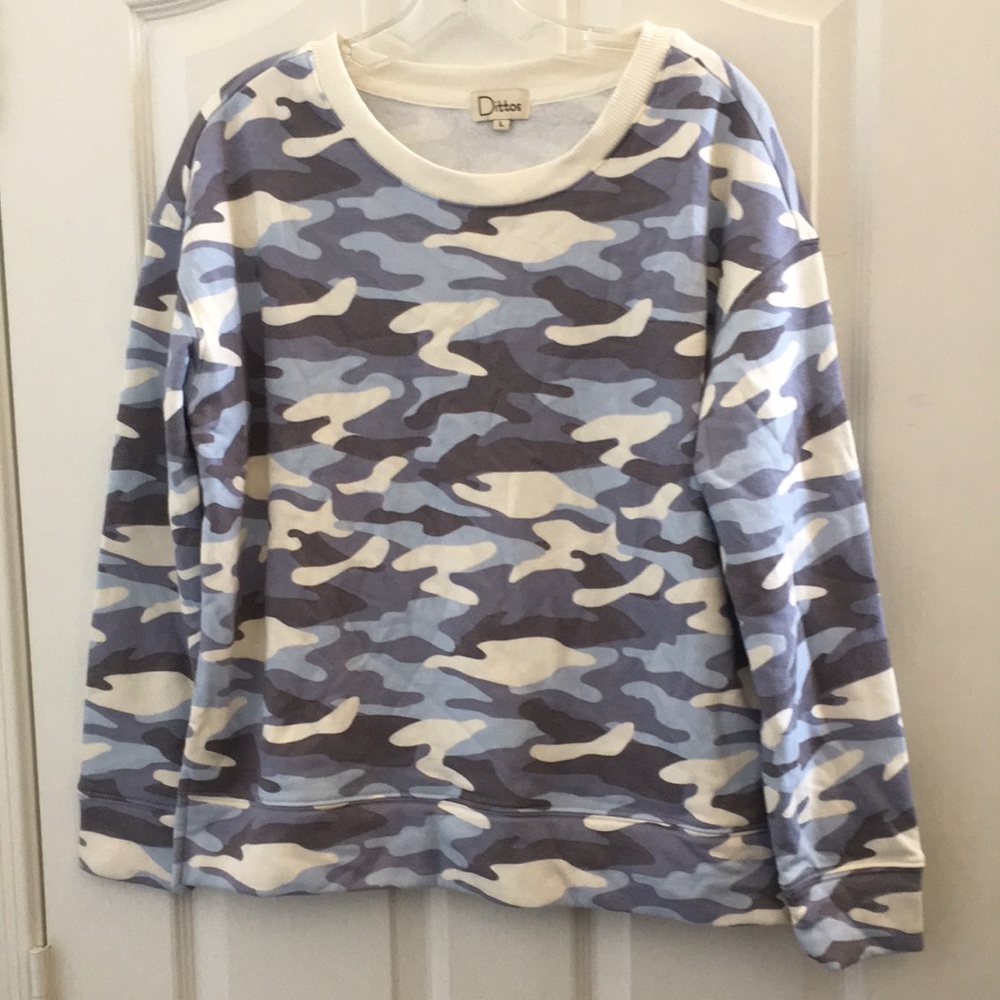 Dittos Blue and White Camo Sweatshirt